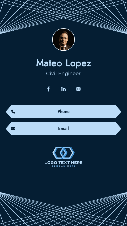 Construction Civil Engineer Digital Business Card
