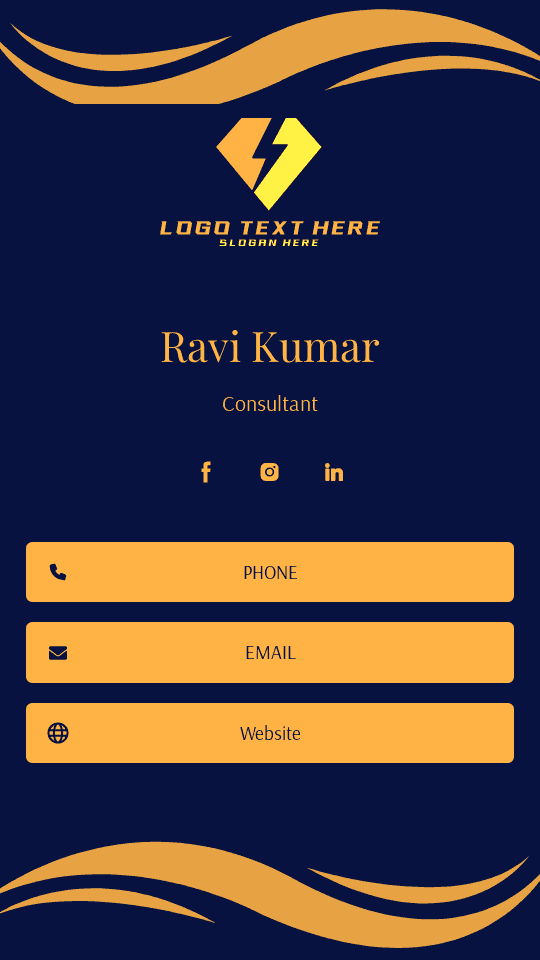 Corporate Professional Consultant Digital Business Card