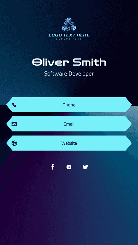 Digital Software Programmer Digital Business Card
