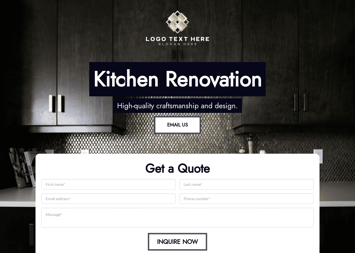 House Kitchen Website Preview