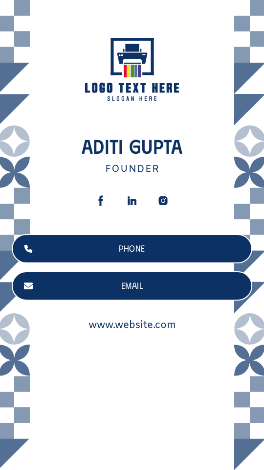 Custom Printing Founder Digital Business Card Preview