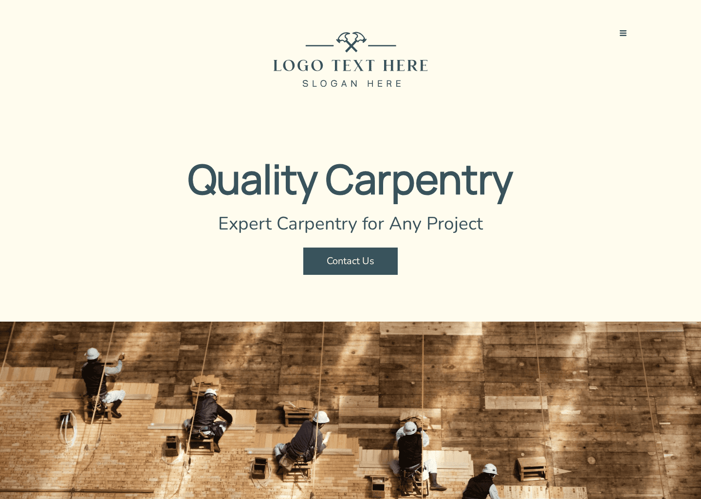 Wood Carpentry  Website Preview