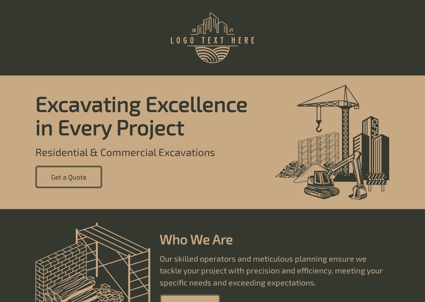 Expert Excavation Service Website Preview