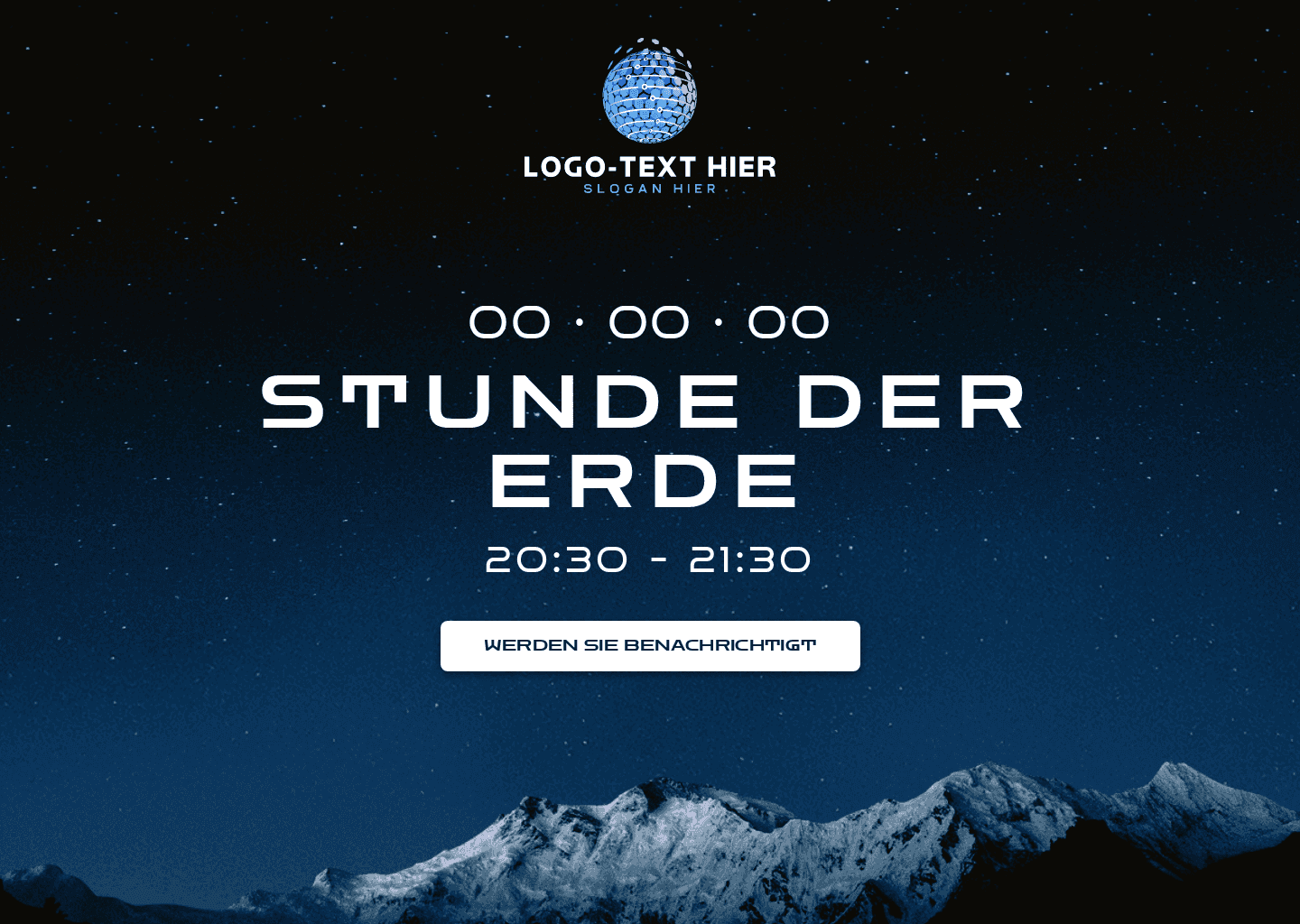 Earth Hour Veranstaltung Website Preview