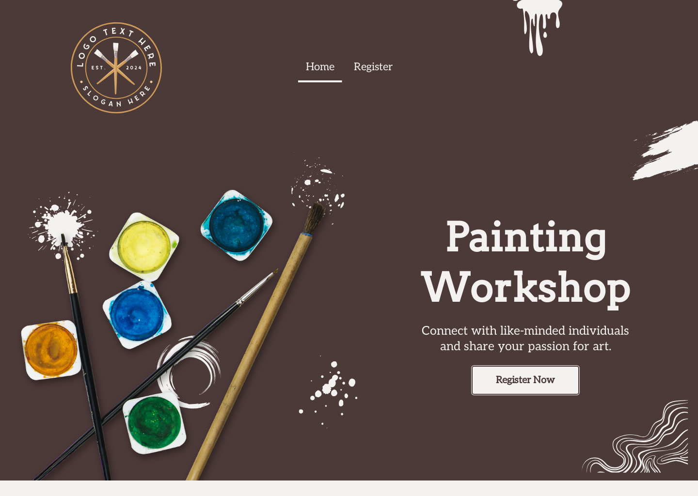 Art Class Workshop Website Builder Image Preview