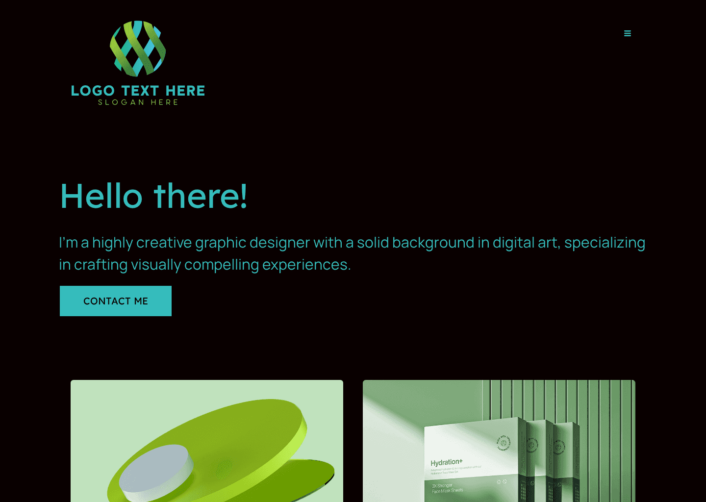 Generic Designer Portfolio Website Preview