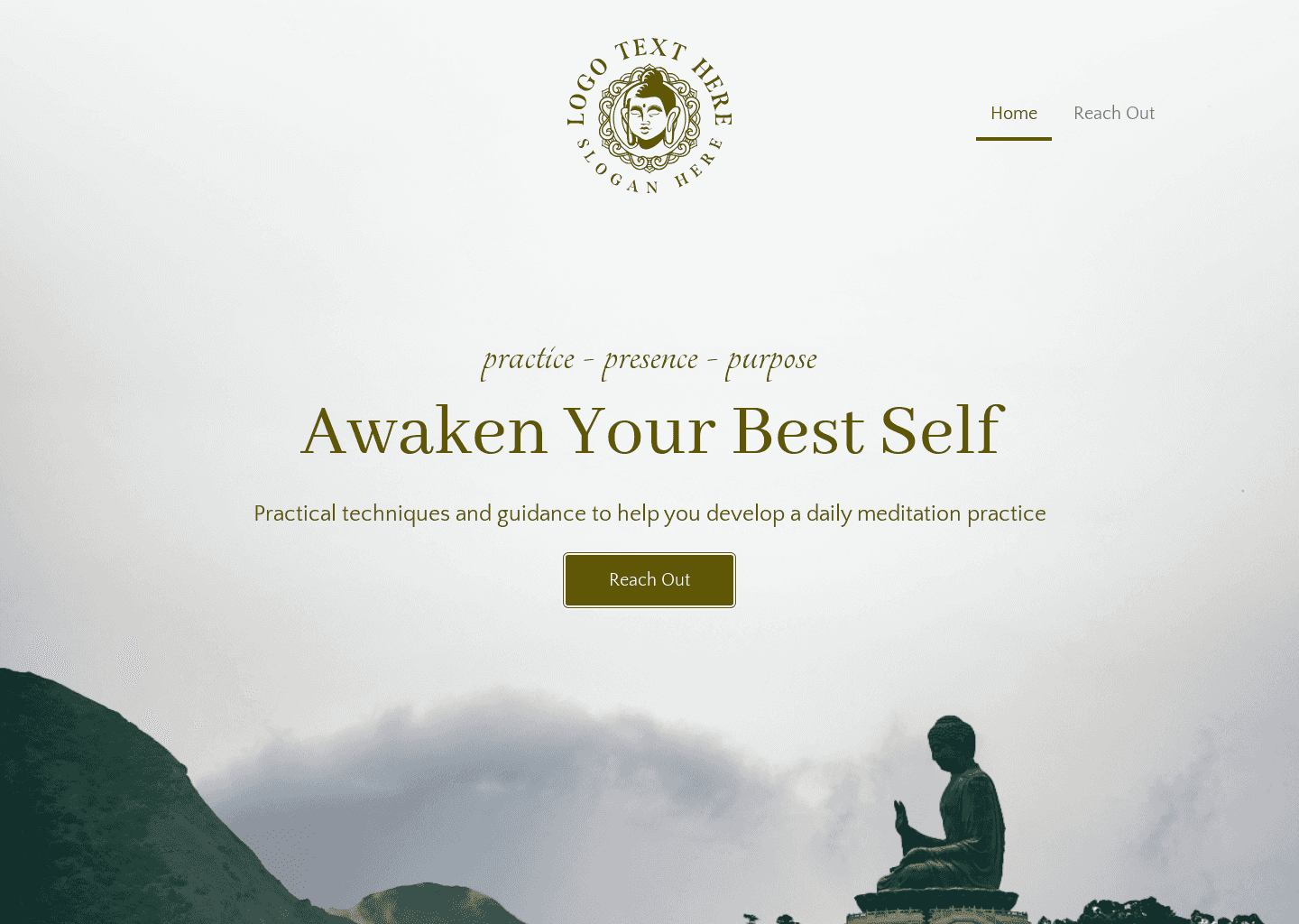 Buddhism Spirituality Blog Website Preview