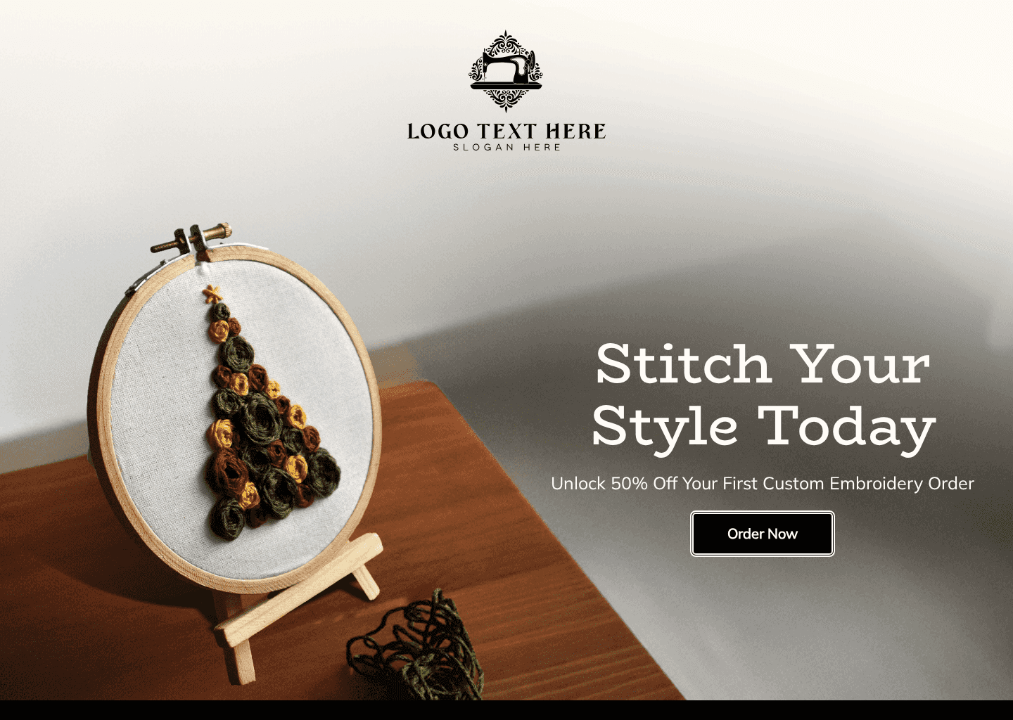 Handmade Embroidery Promo Website Preview