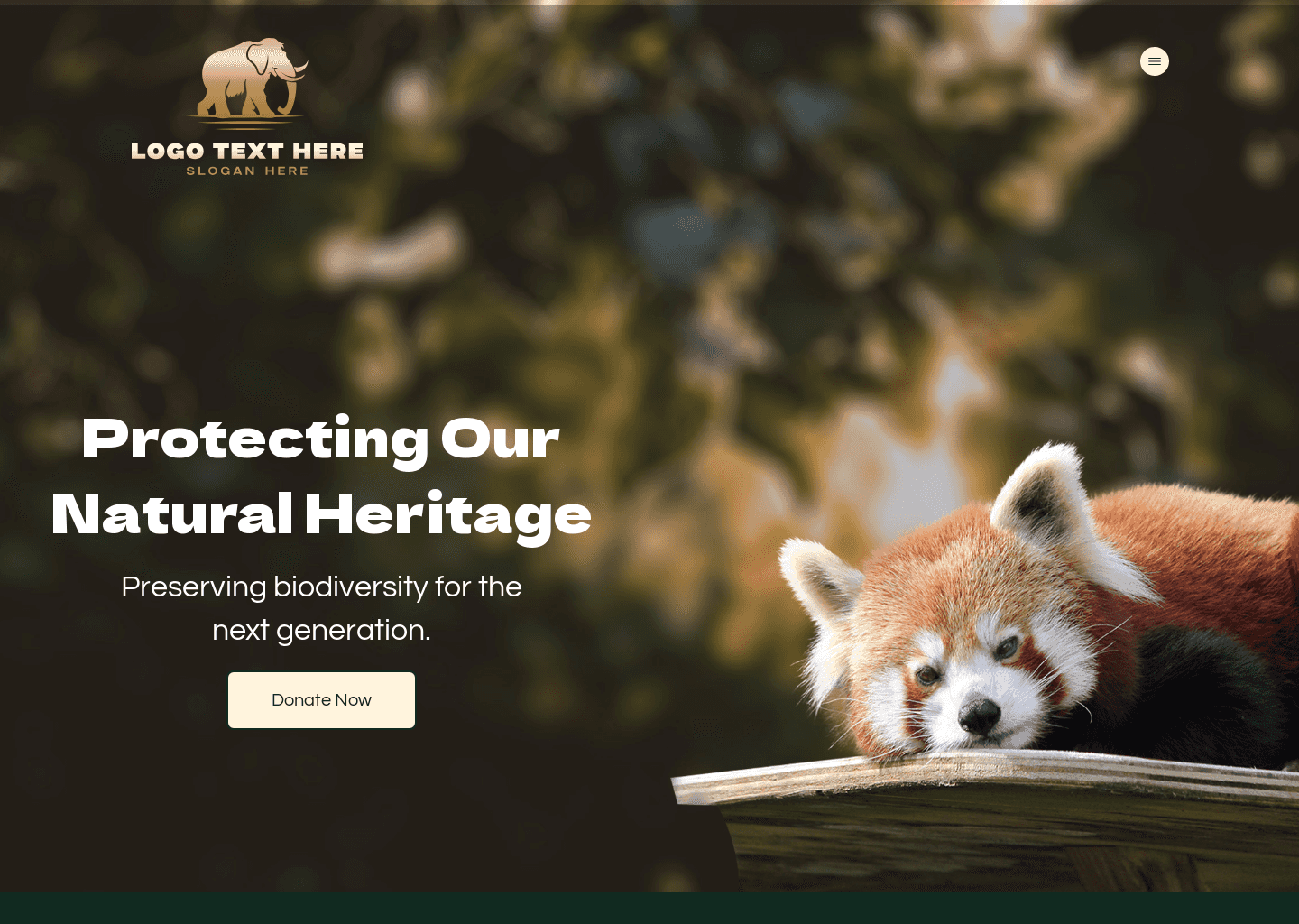 Wildlife Conservation Sanctuary Website Preview