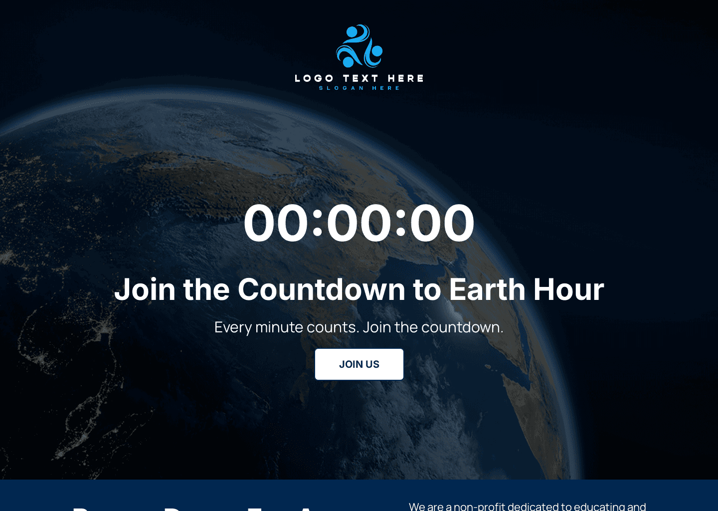 Earth Hour Countdown Website Preview