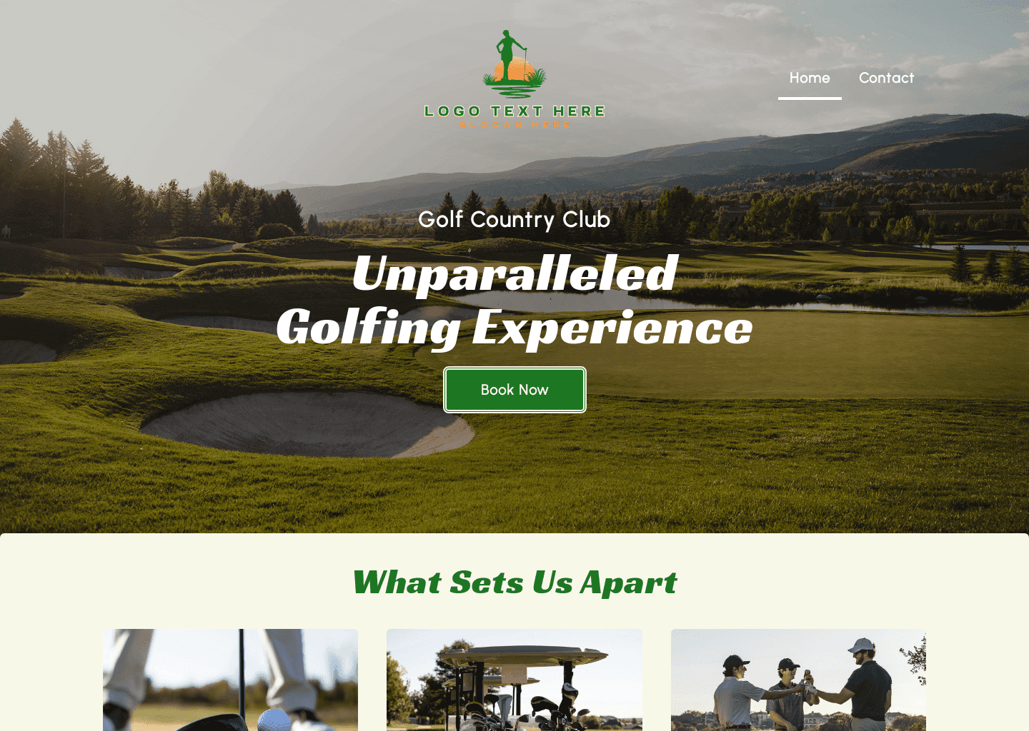 Golf Course Sport website design