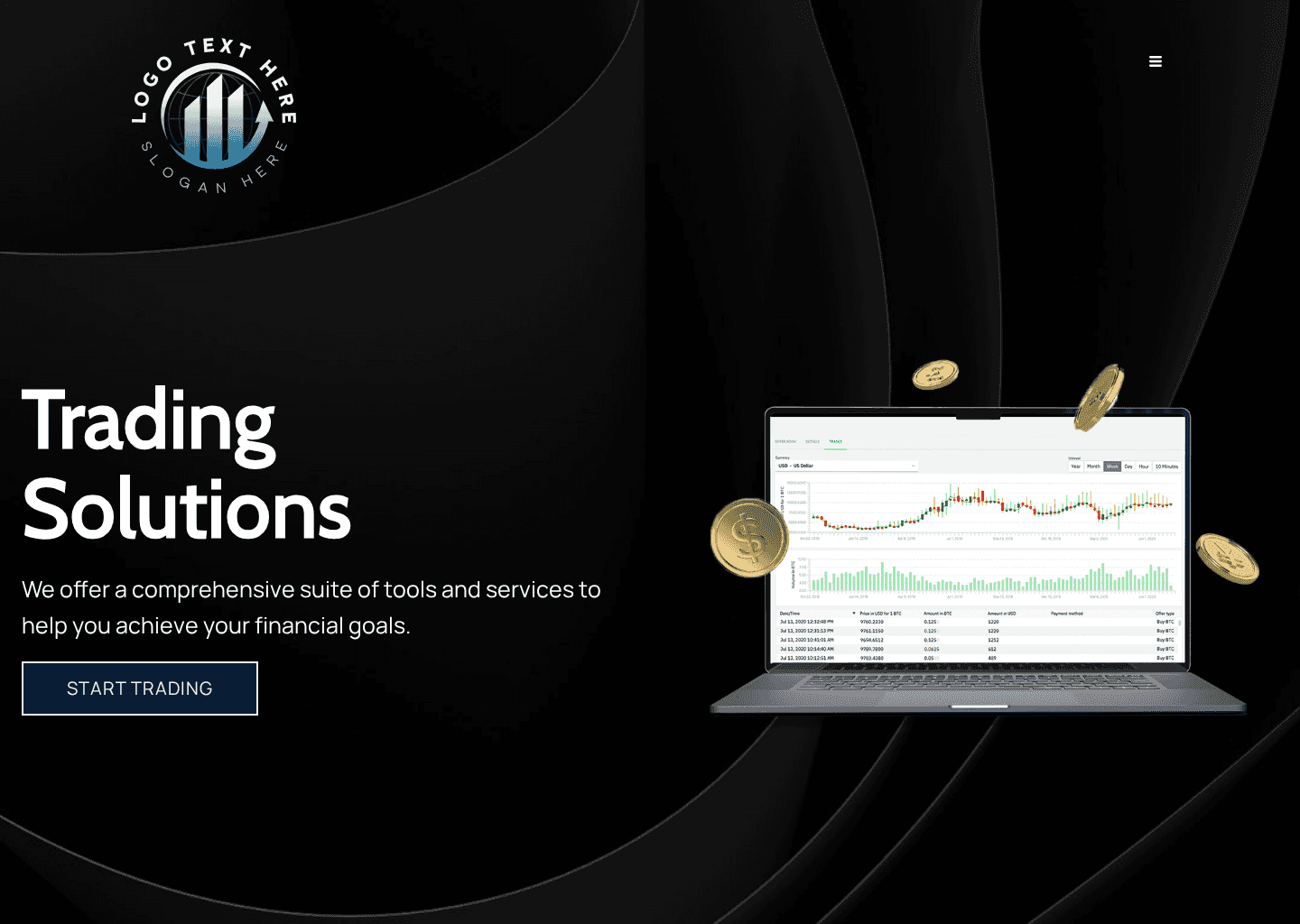 Finance Trading Solutions Website Builder | BrandCrowd