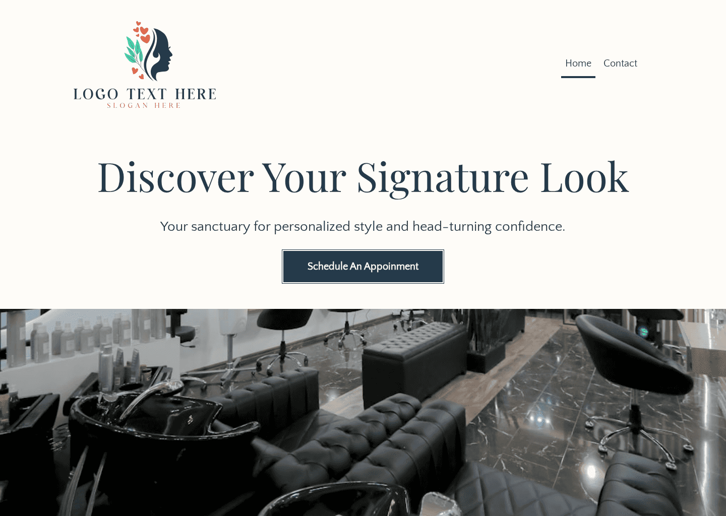 Sleek  Hair Style Salon Website Preview