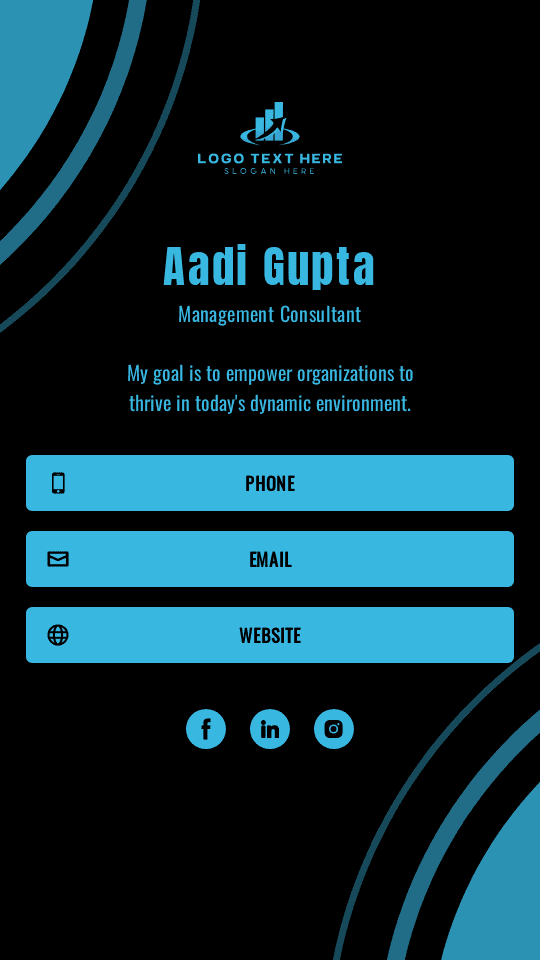 Management Consultant Digital Business Card