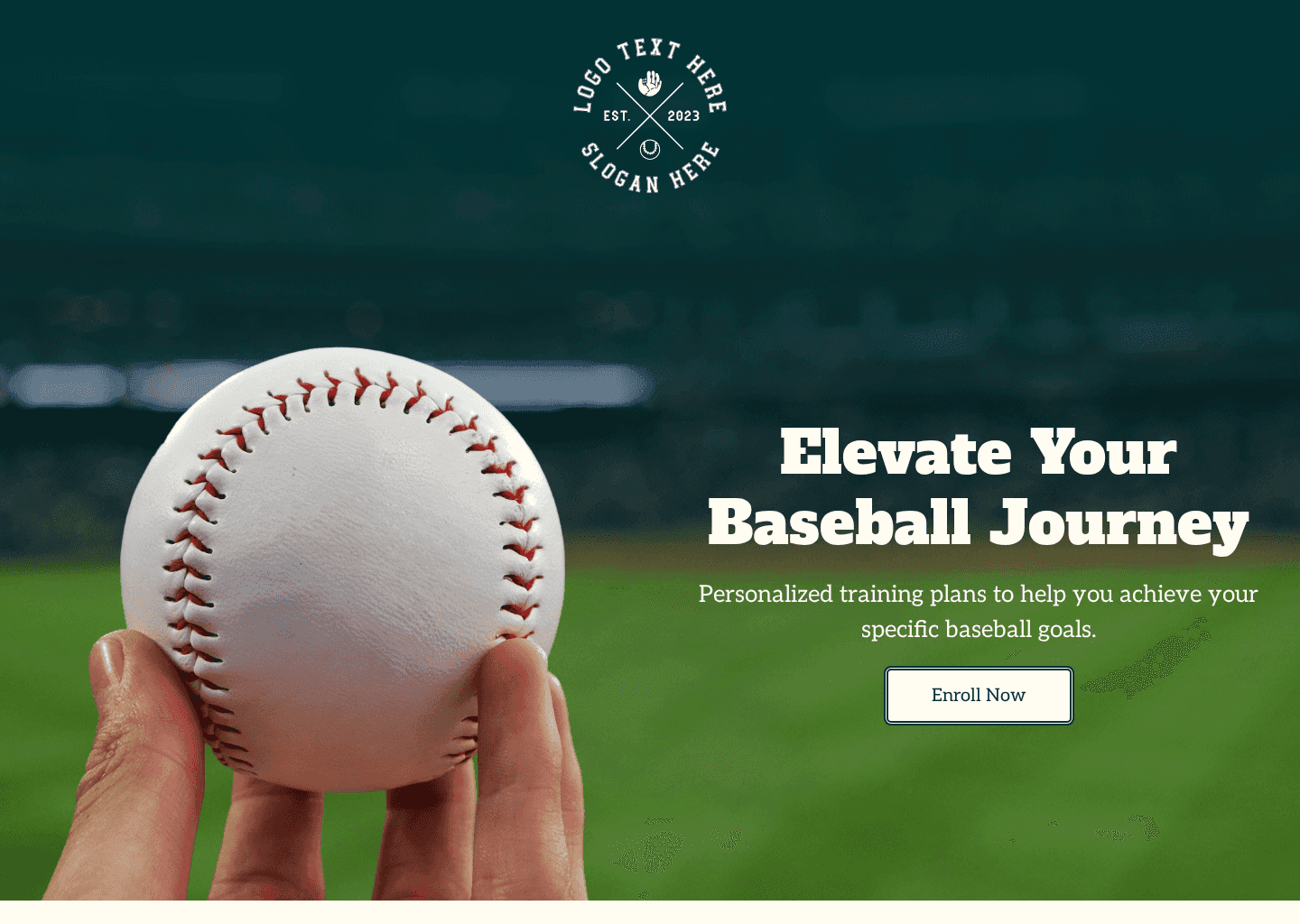 Baseball Team Coach Website Preview