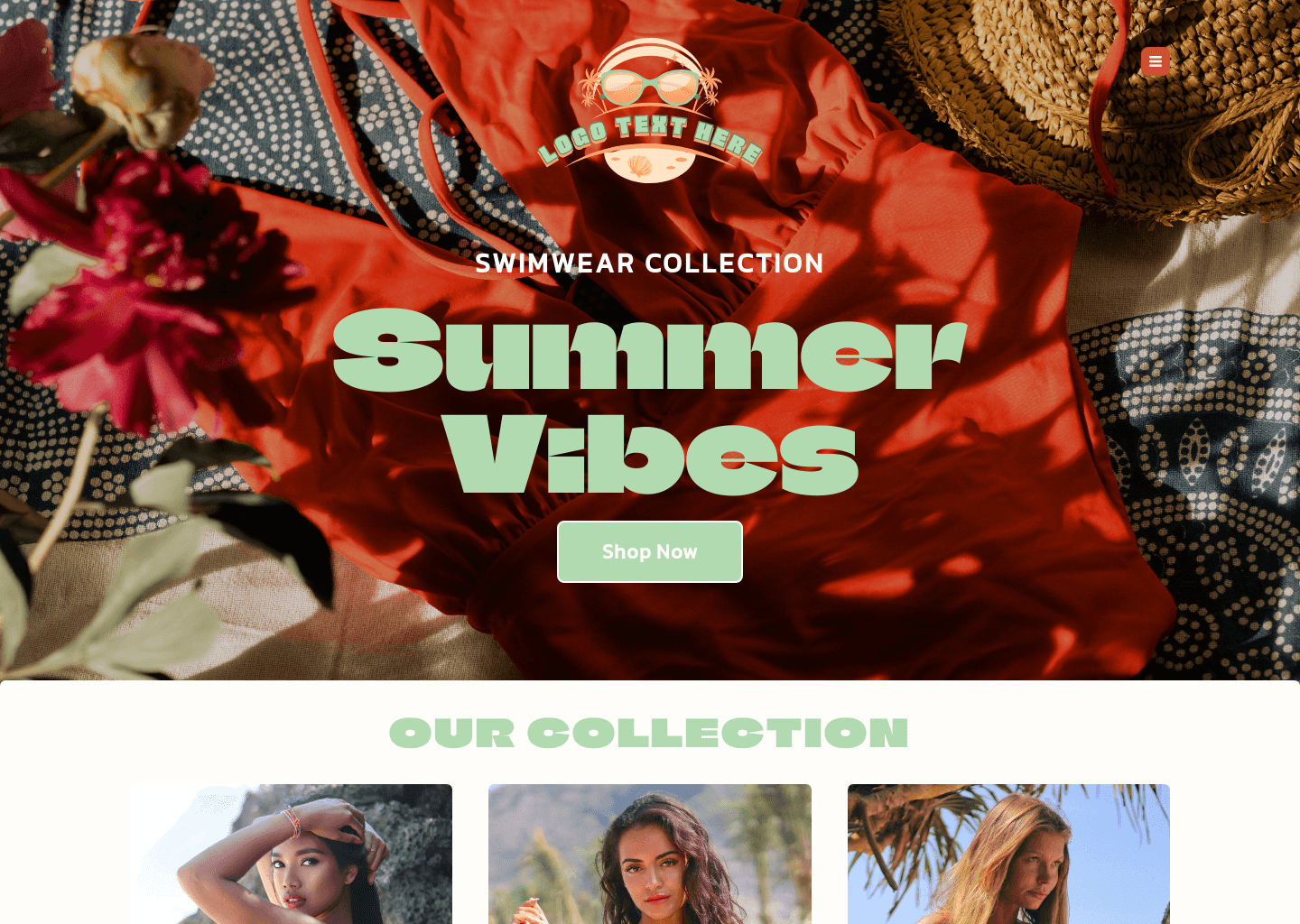 Swimwear Store Website Preview