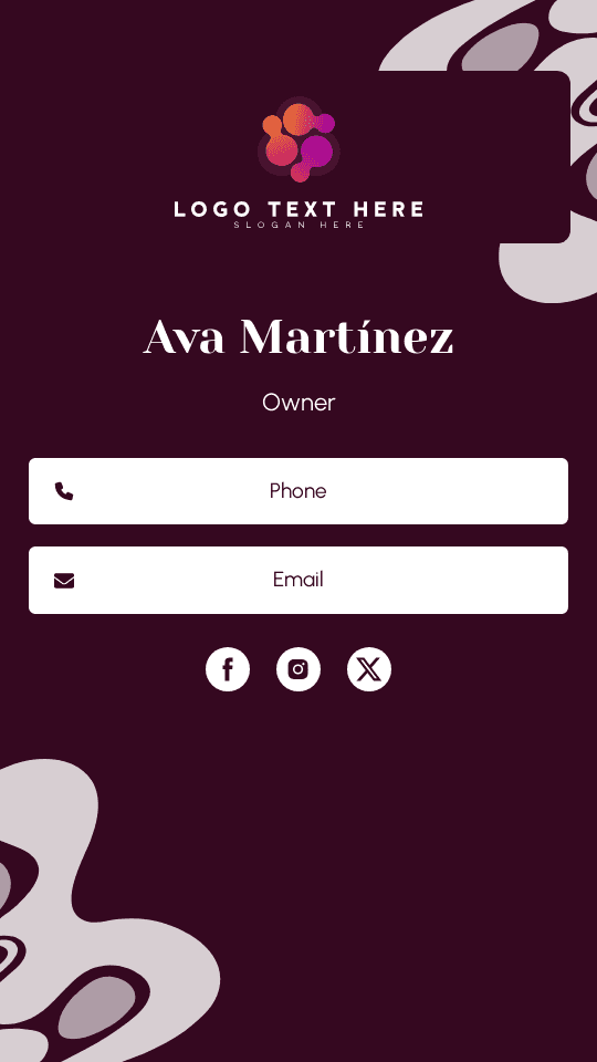 Generic Store Owner Digital Business Card Preview