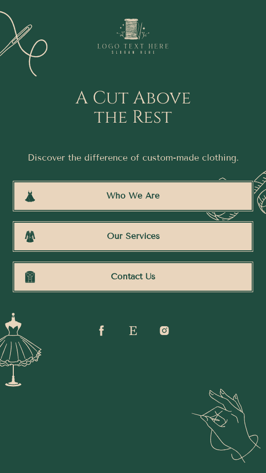 Custom Tailor Shop Website