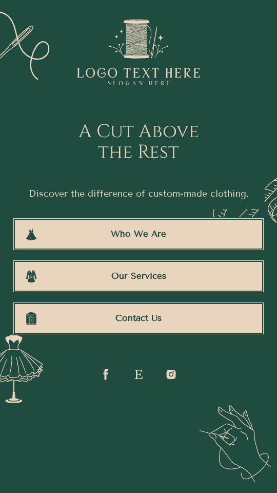 Custom Tailor Shop Link in Bio