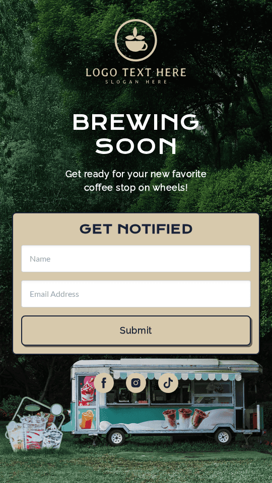 Mobile Coffee Truck Link in Bio Preview