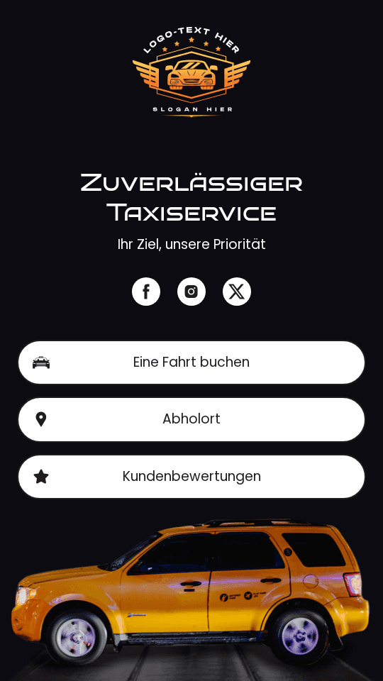 Moderne Taxifahrt Link in Bio