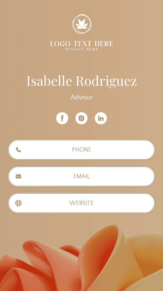 Corporate Business Advisor Digital Business Card Preview