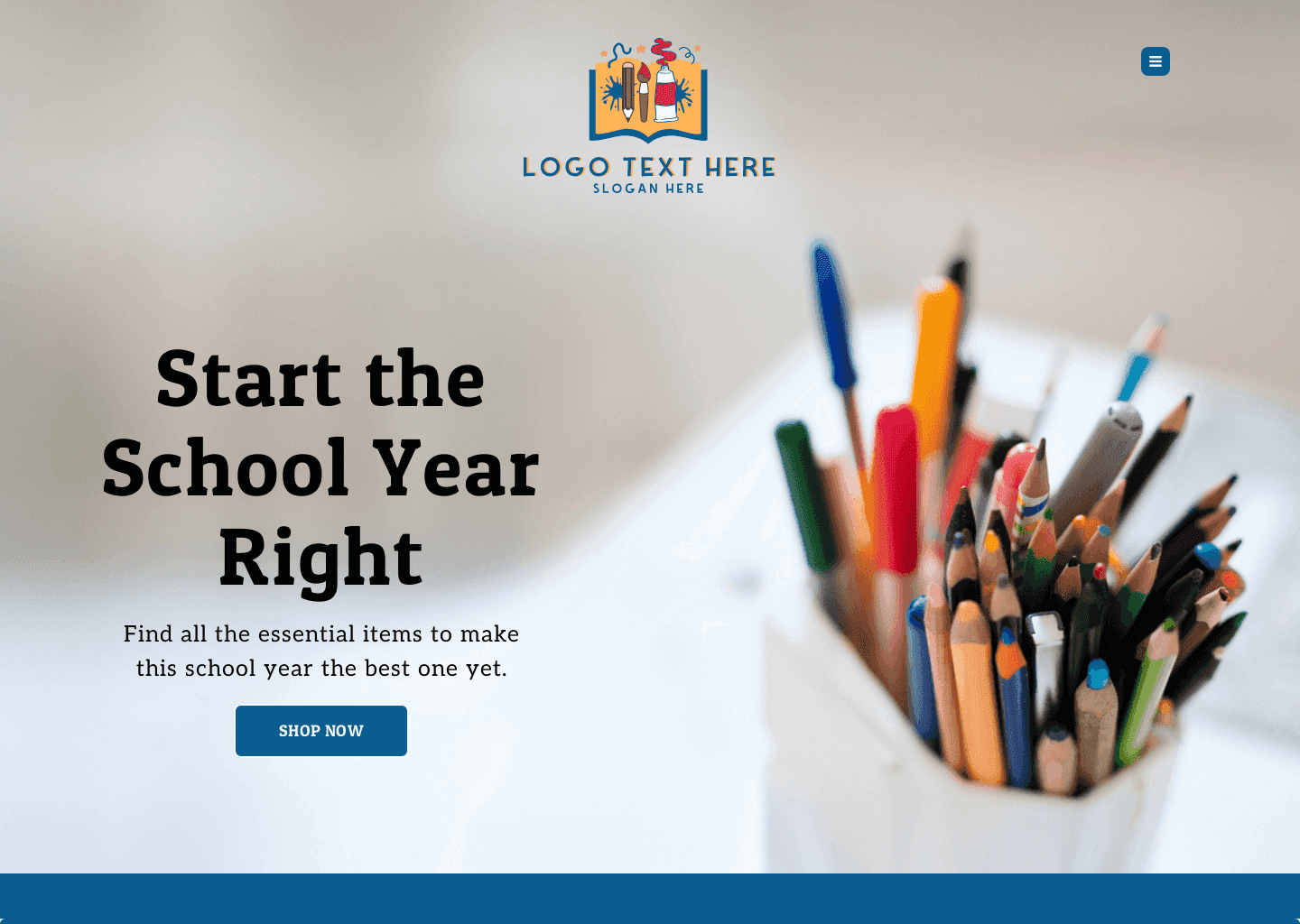 School Supply Store Website Preview