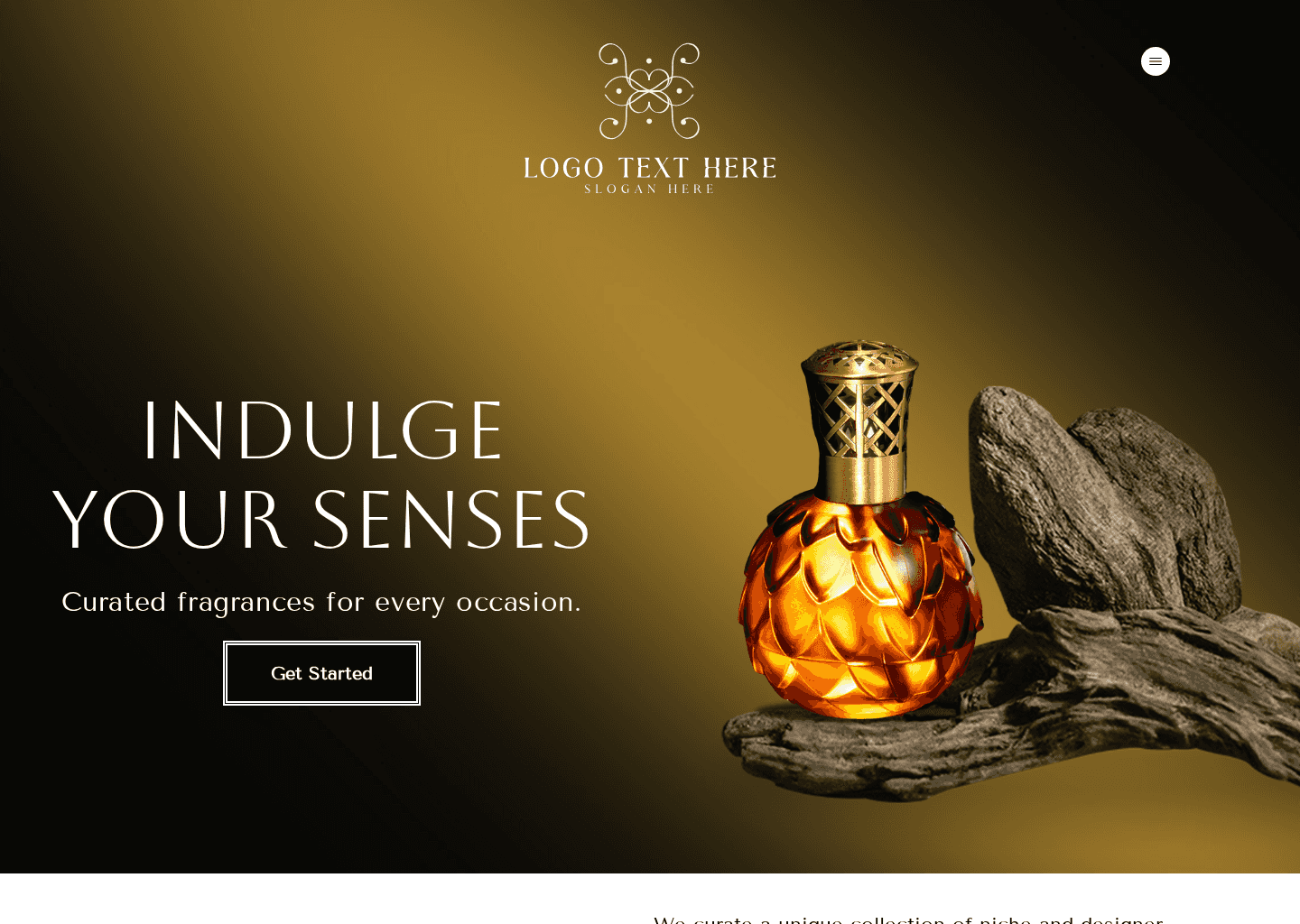 Luxury Perfume Lounge Website Preview