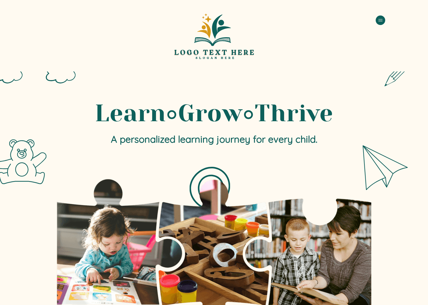 Kids Home Learning Website Preview