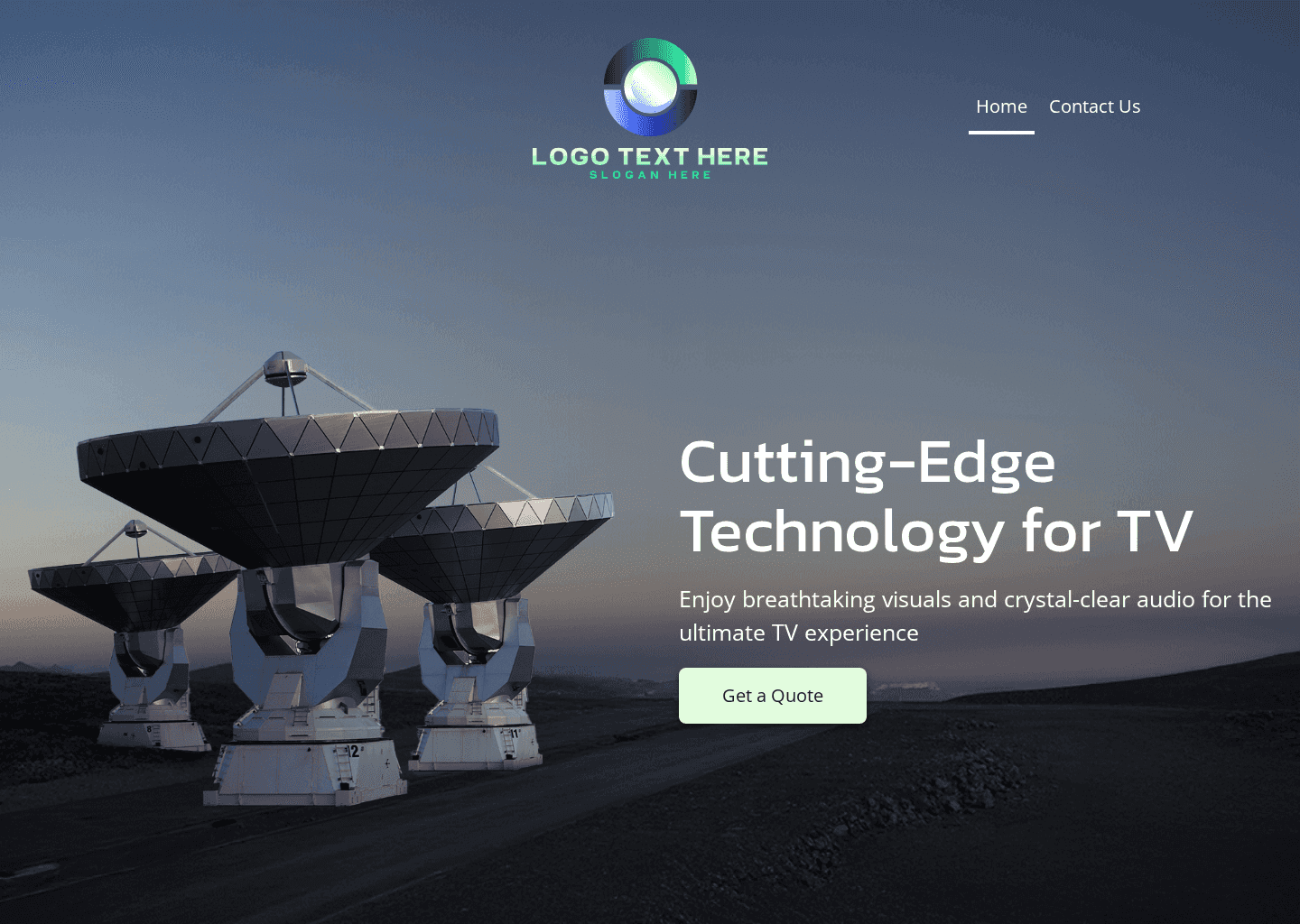 Television Satellite Dish Website Preview