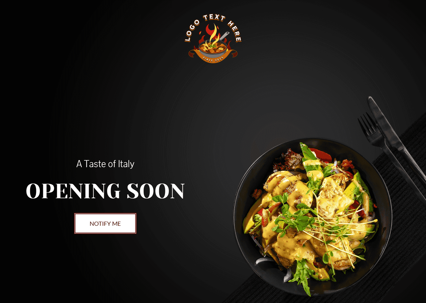 Italian Restaurant Opening Website Preview