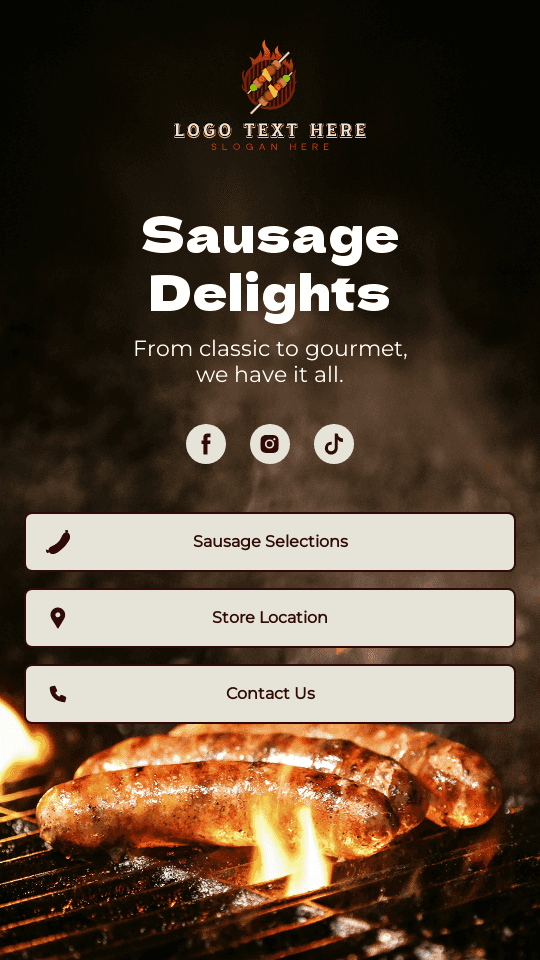 Premium Sausage Shop Link in Bio Preview