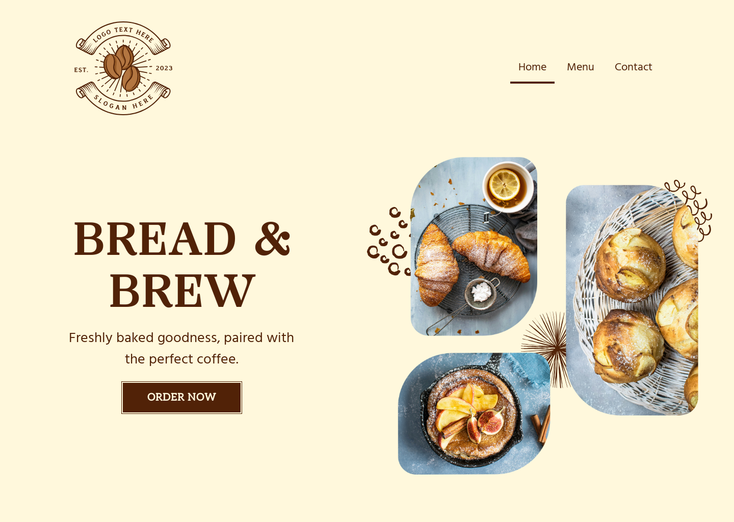 Food Bakeshop Cafe Website Builder Image Preview