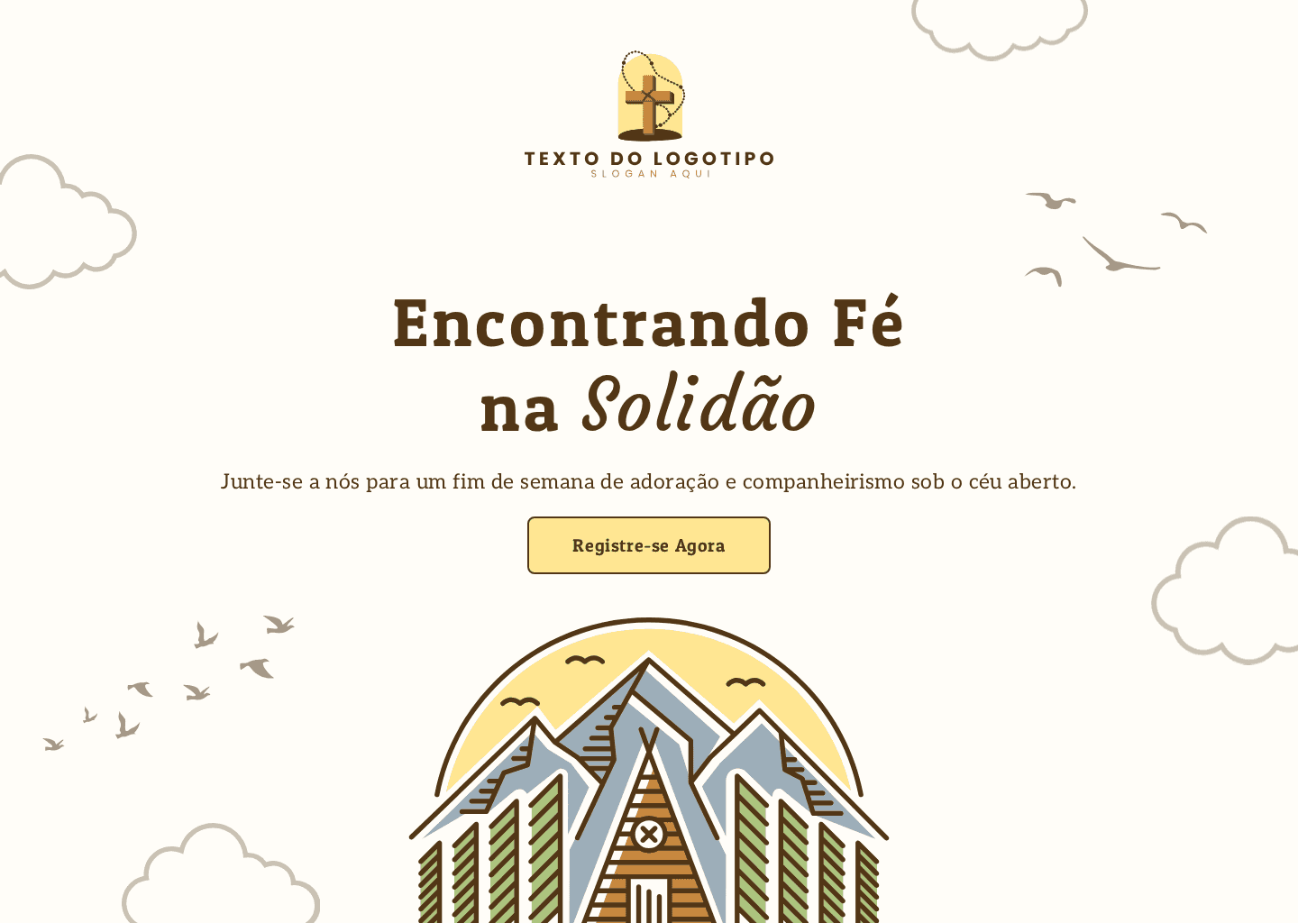 Acampamento de Retiro da Igreja Website Preview