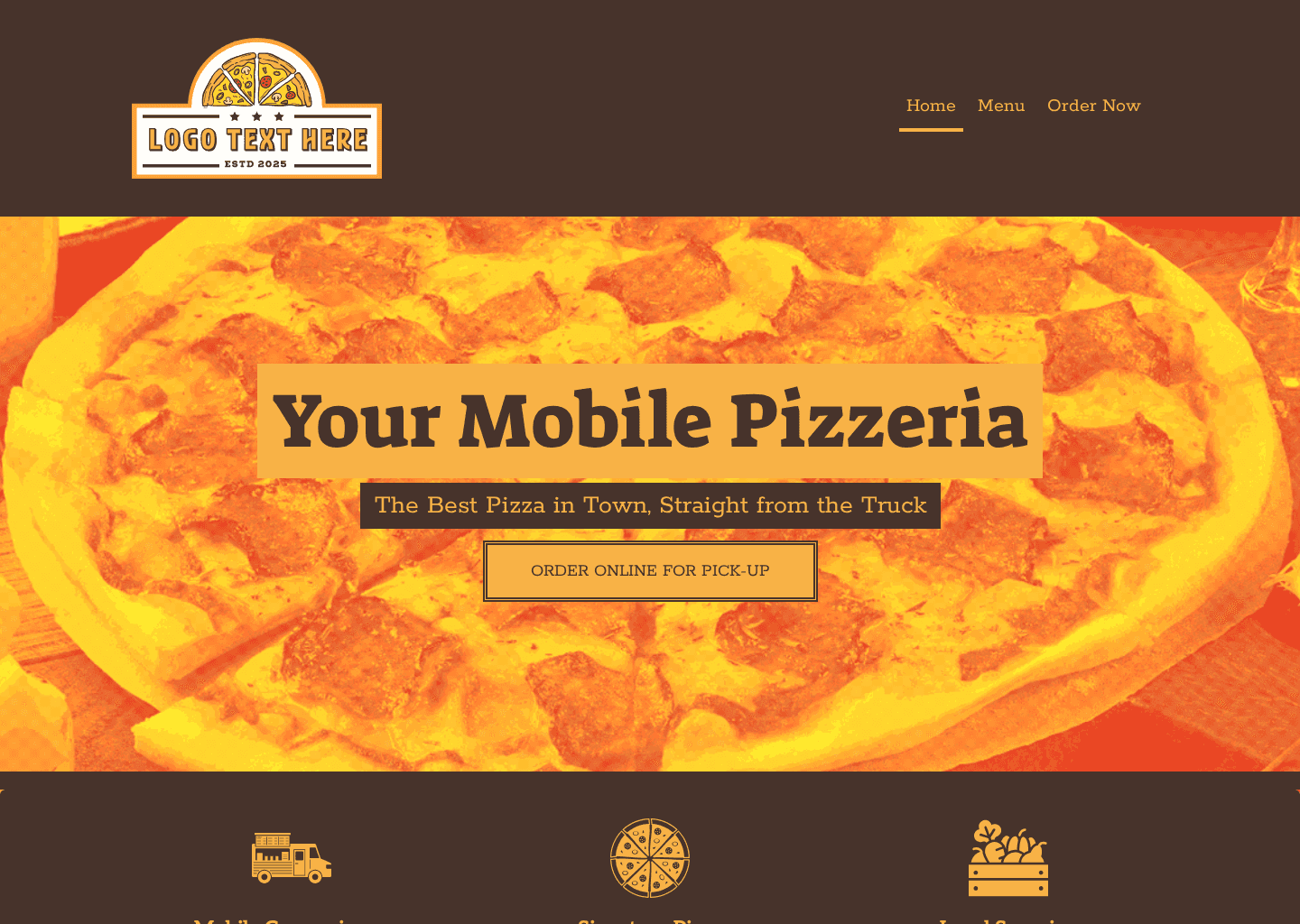 Delicious Food Truck  Website Preview