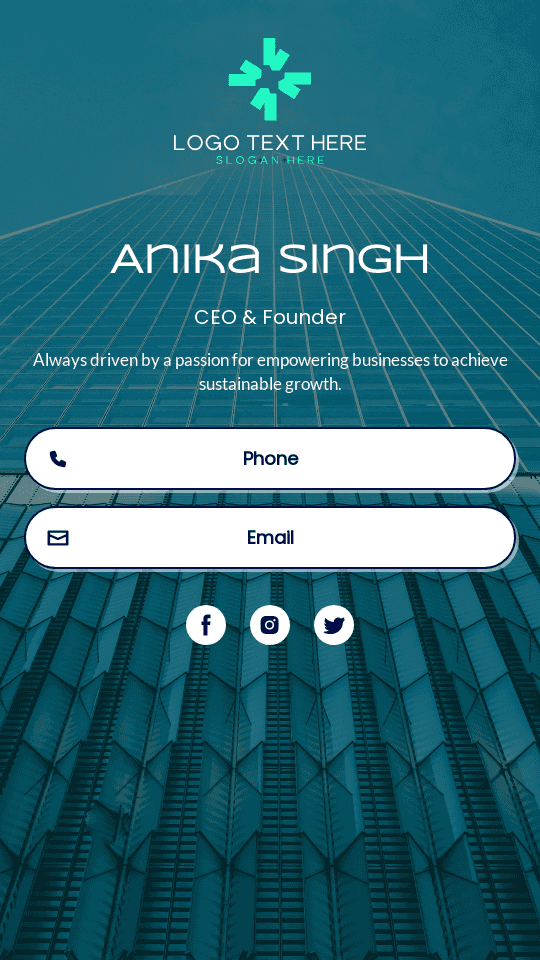 Business Marketing Executive Digital Business Card