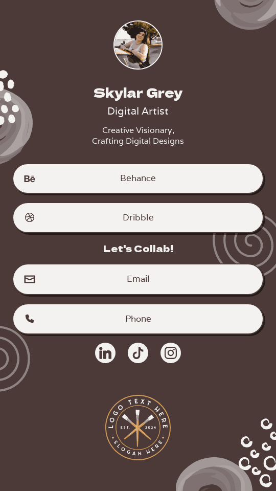 Creative Graphic Artist Digital Business Card