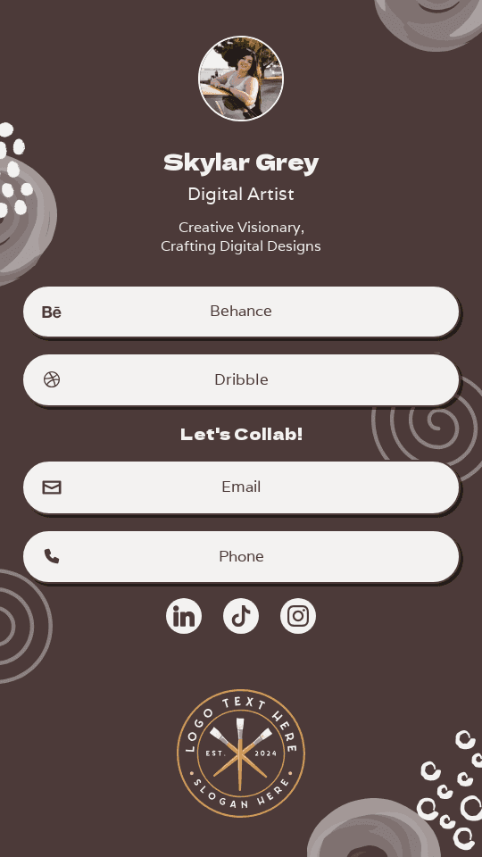 Creative Graphic Artist Digital Business Card