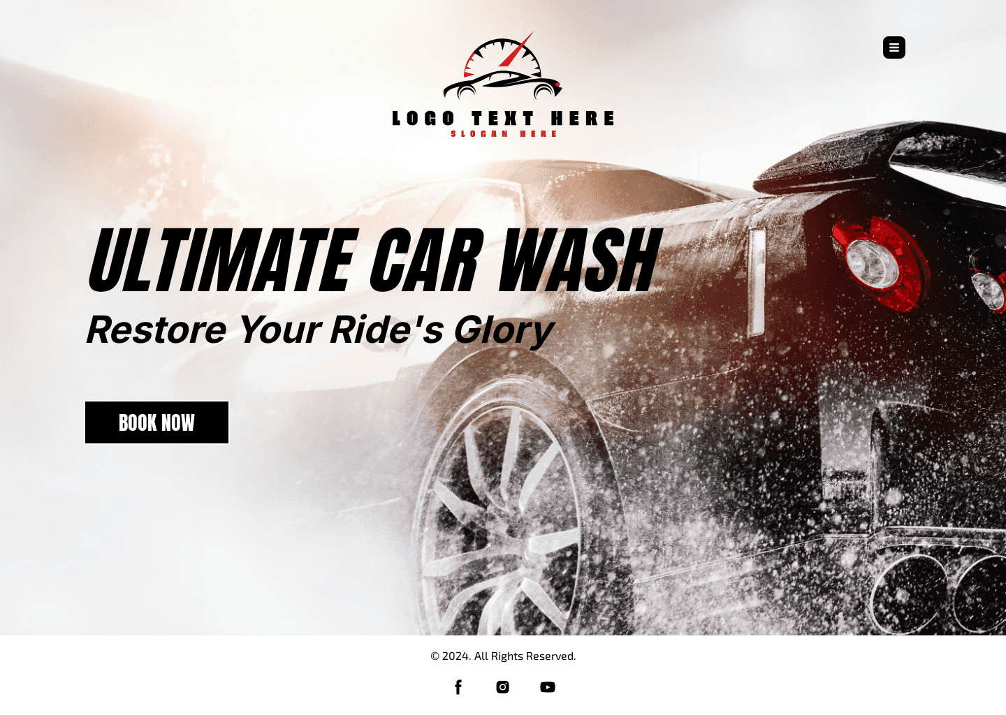 Car Automotive Wash Website Preview