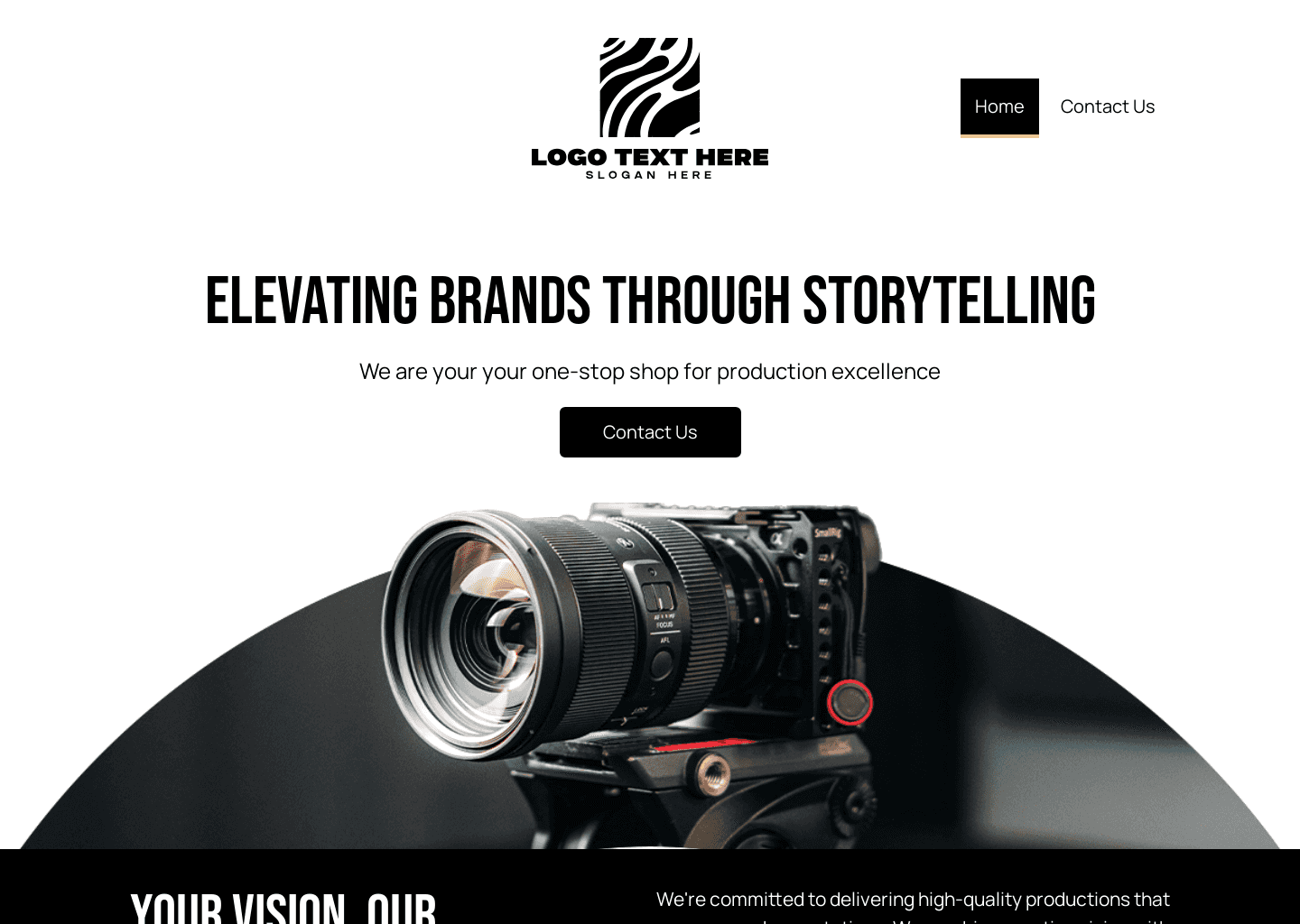 Multimedia Filming Studio Website Preview