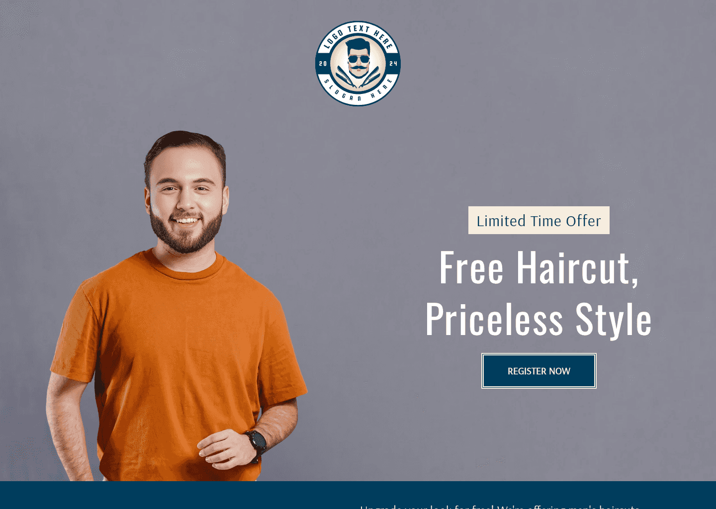 Barbershop Free Haircut Website Preview