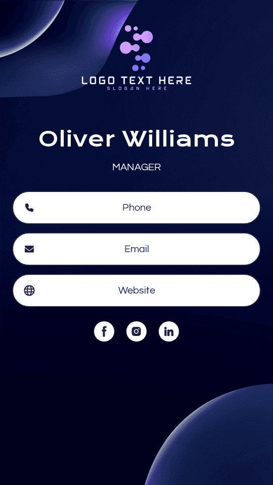 Generic Business Manager Digital Business Card Preview
