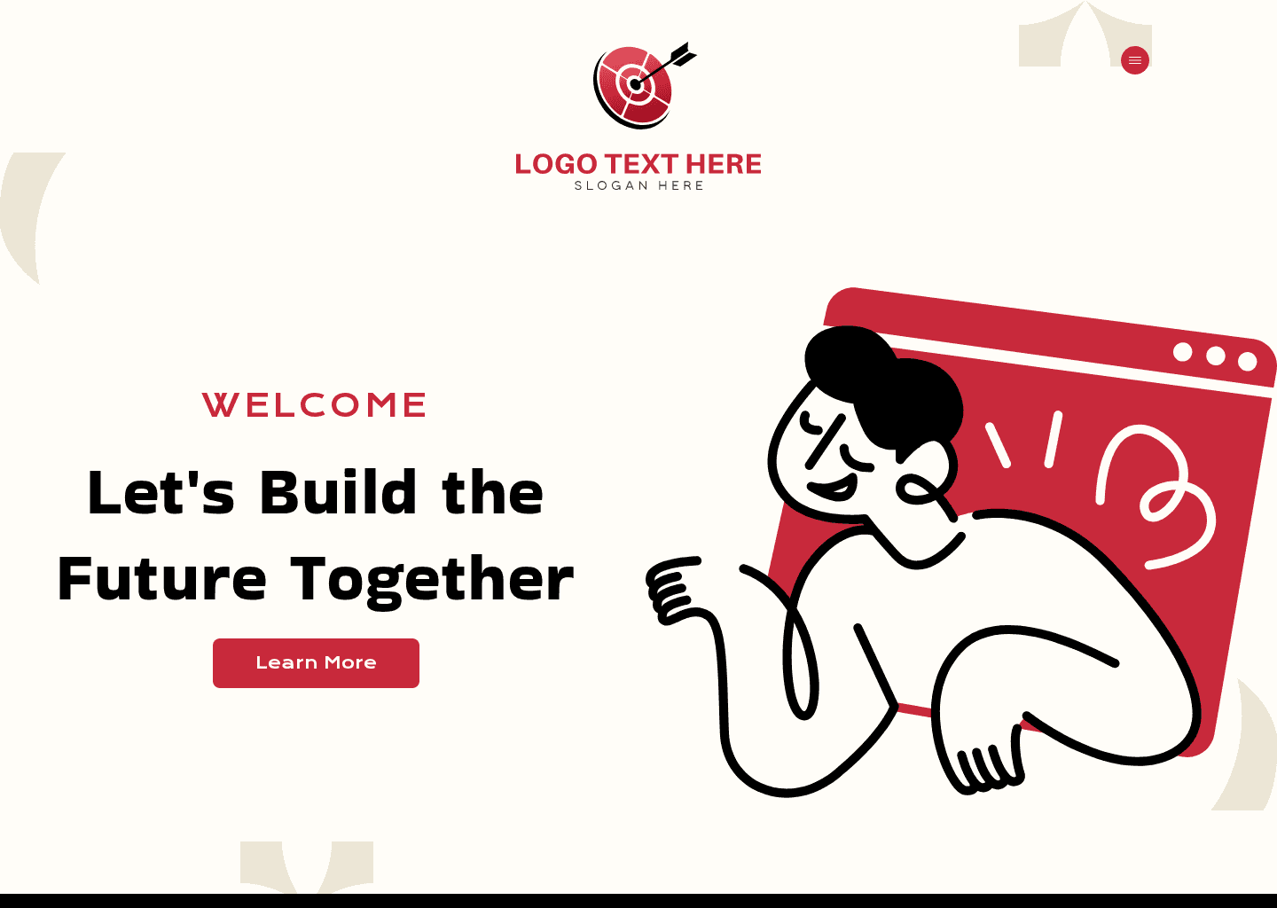 Minimalist Business Welcome Website Preview