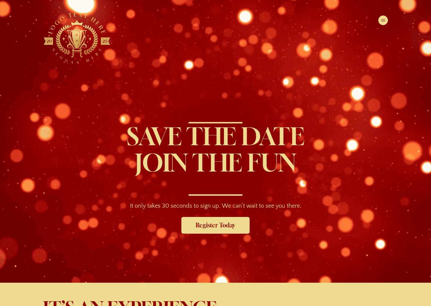 Generic Event Registration Website Preview