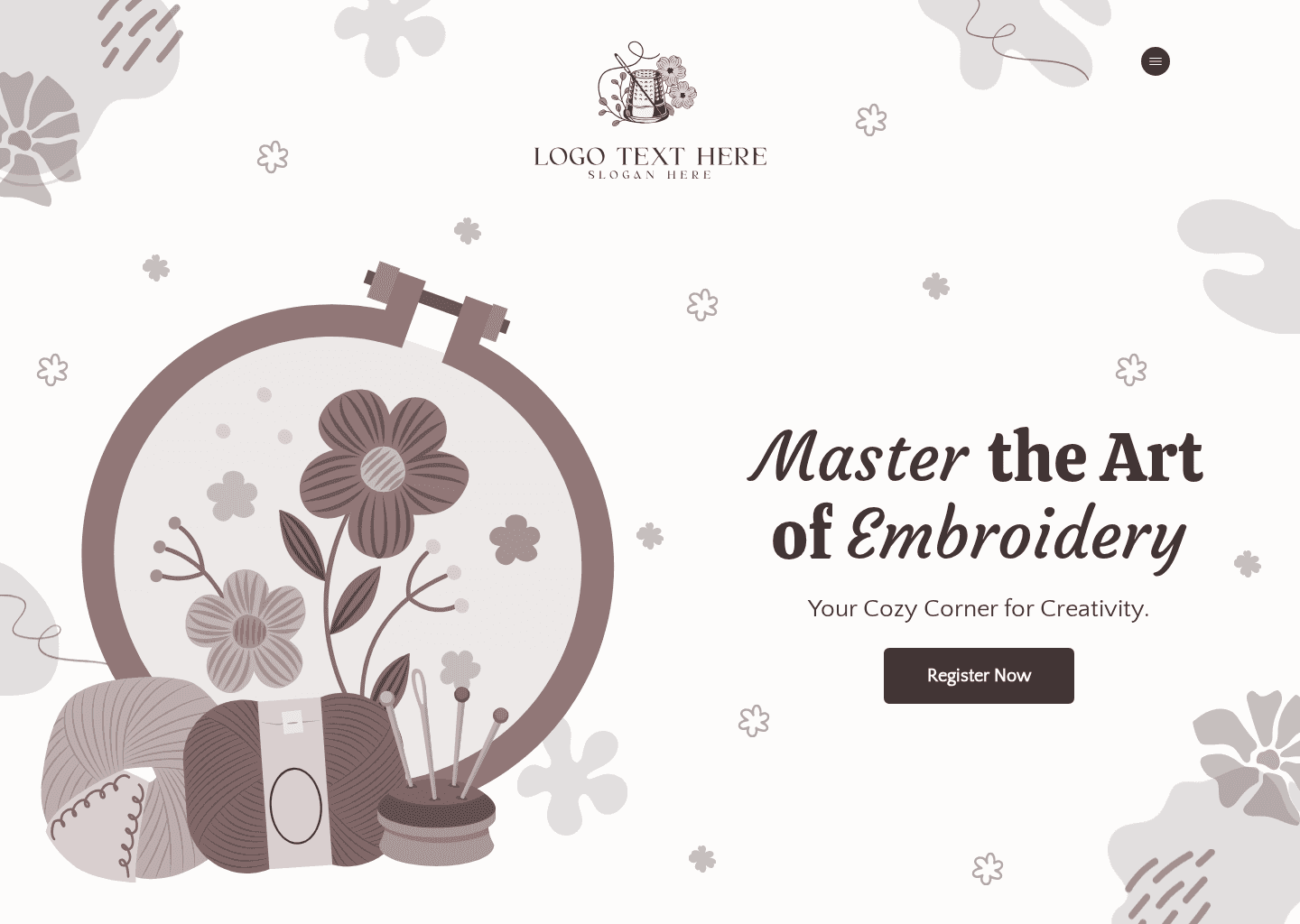 Embroidery Craft Workshop Website Preview