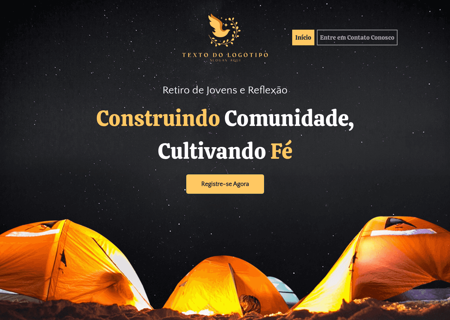 Retiro de Camping para Jovens Website Preview