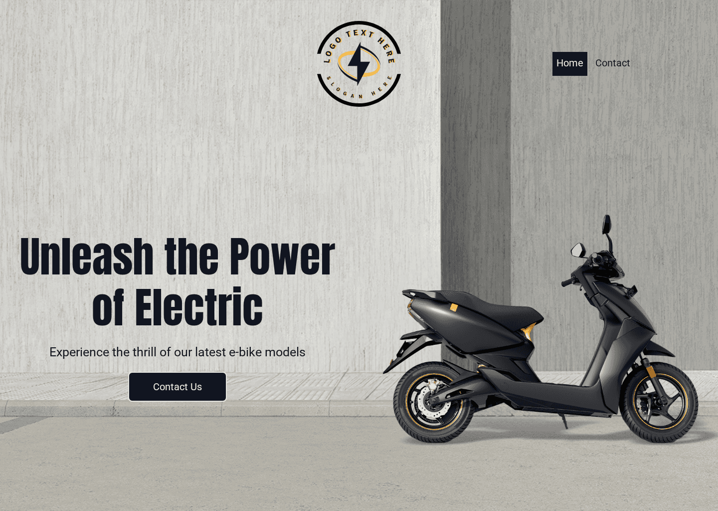 Electric Power Bicycle Website Preview