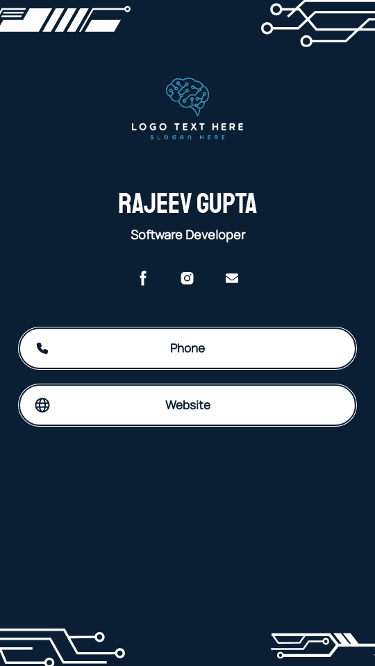 Application Software Developer Digital Business Card