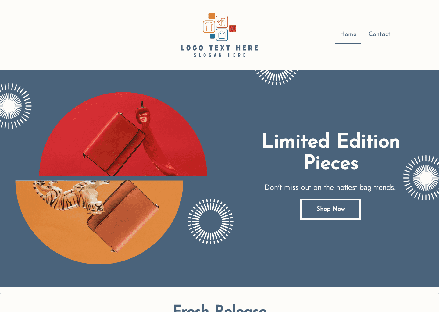Bag Pop Up Store Website Preview