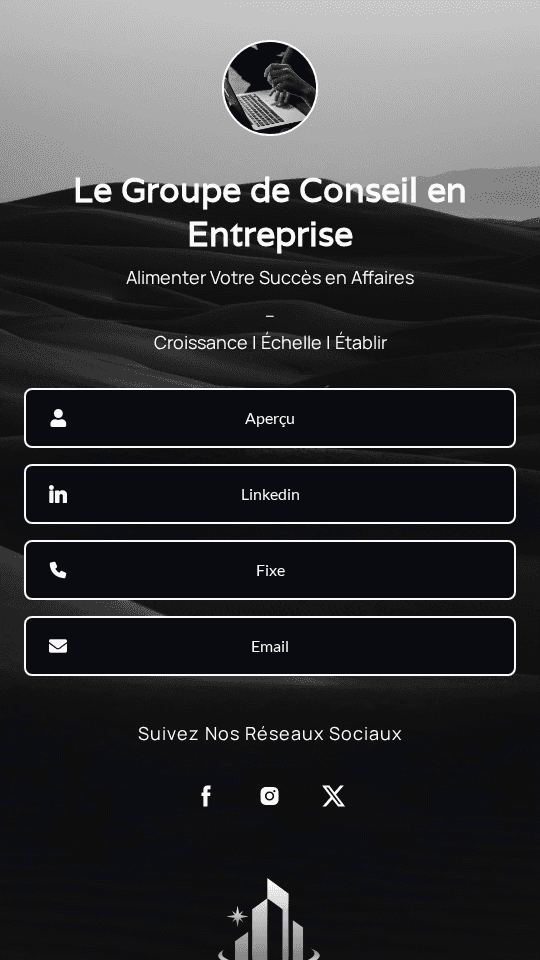 Consultation stratégique en affaires Link in Bio Preview